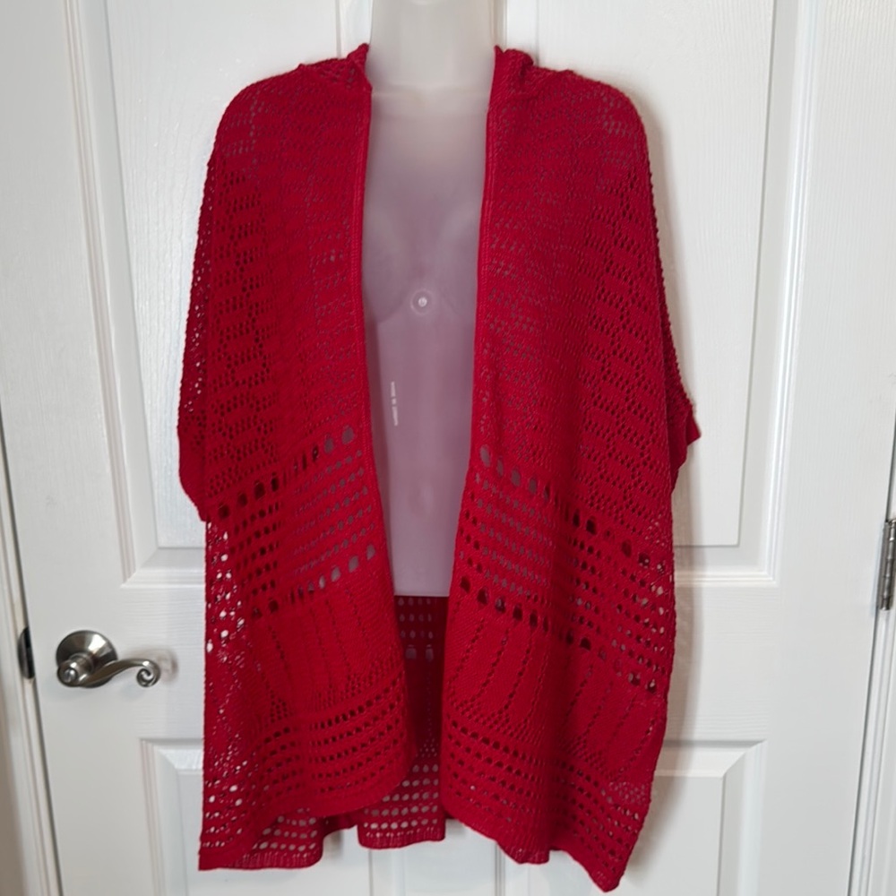 Maurices shrug open knit hooded sweater kimono cardigan